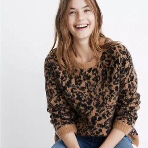 New!! Leopard Crewneck Sweater Madewell